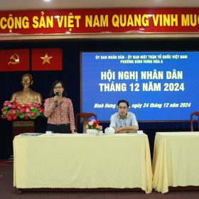 Hội nghị nhân dân trên địa bàn phường tháng 12 năm 2024