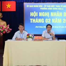 Hội nghị nhân dân trên địa bàn phường Bình Hưng Hòa A tháng 02 năm 2025